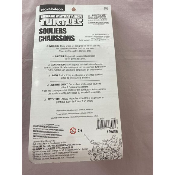 NIP Nickelodeon Teenage Mutant Ninja Turtles Slipper Shoes Fits shoes 7-11 - Picture 3 of 3